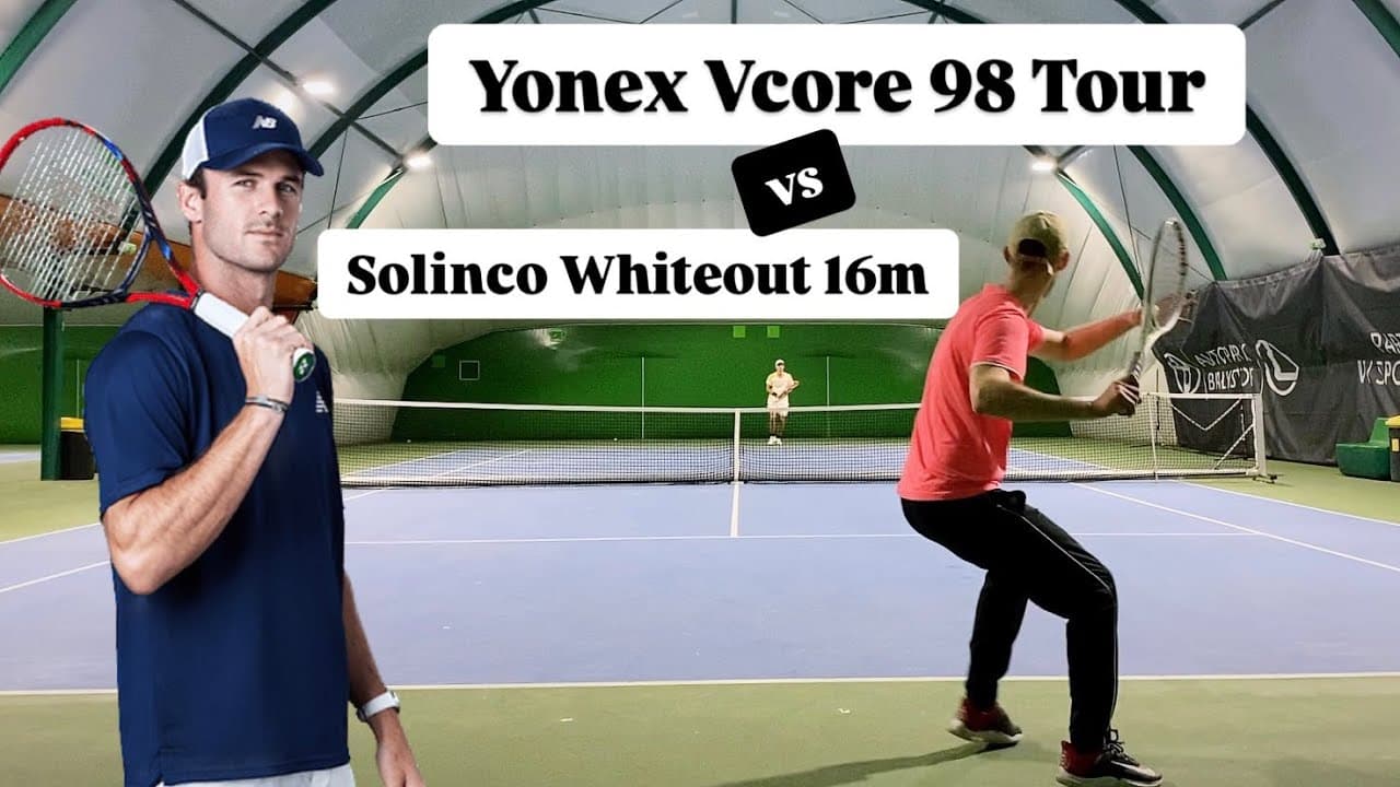 Yonex Vcore 98 Tour vs Solinco Whiteout 16x19 (ultimate tournament of racquets)