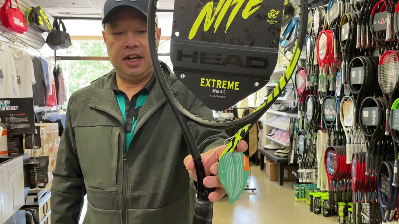 THE NEW HEAD EXTREME NITE TENNIS RACKETS AND BAGS